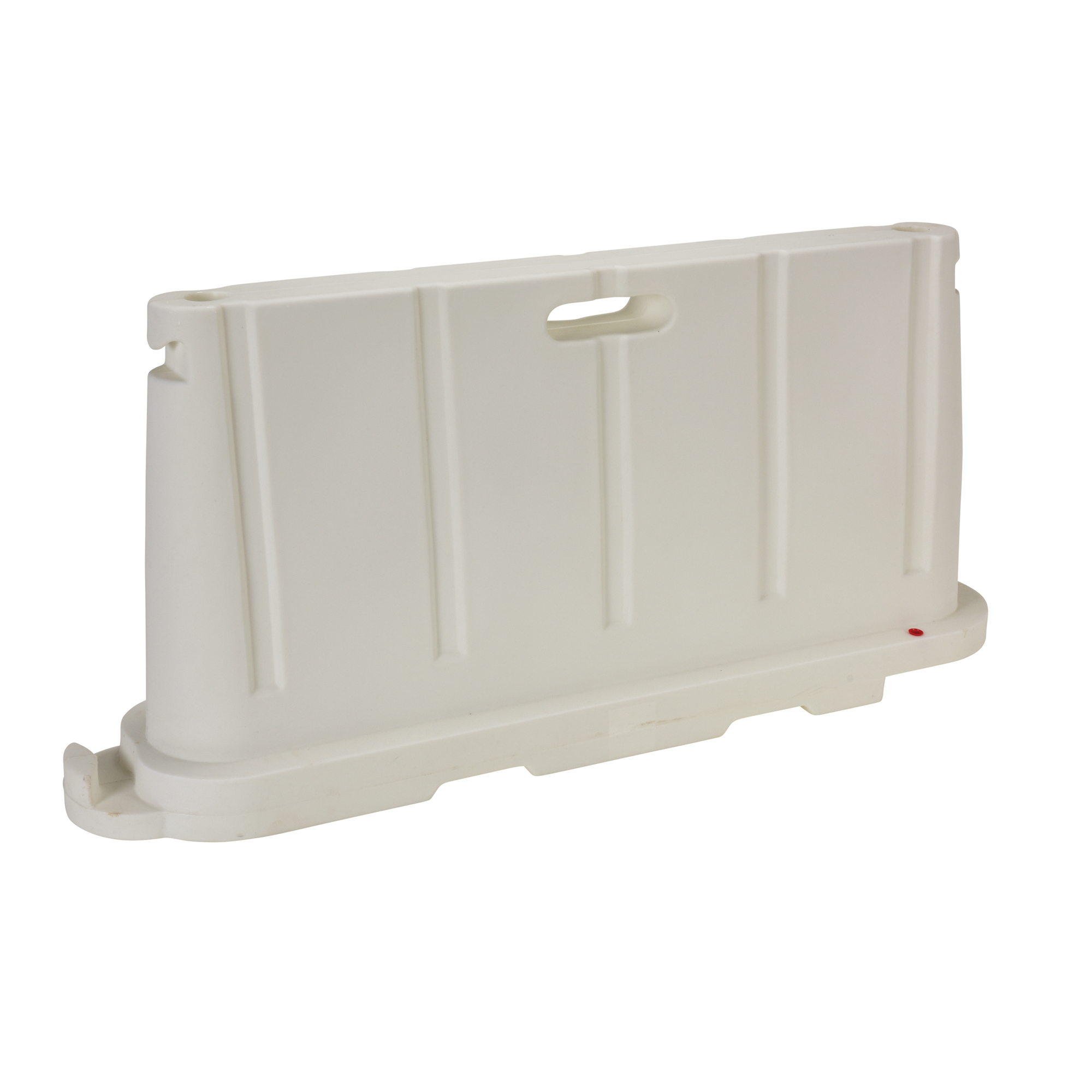 Vestil Stackable Poly Barricade - White, Fillable, Forklift Slots, Model# BCD-7636-WH